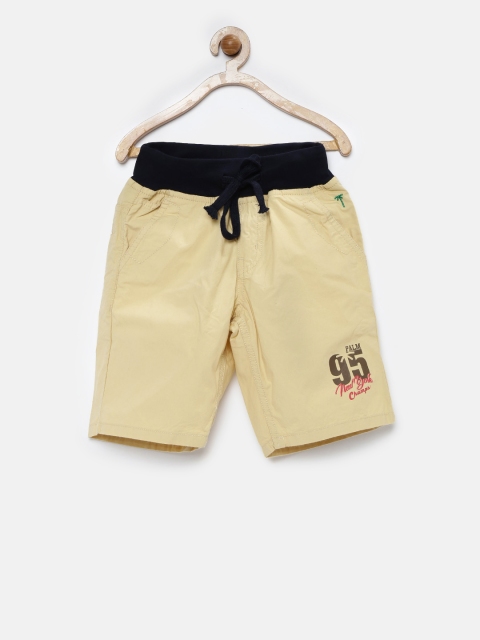 

Palm Tree Boys Beige Solid Regular Fit Shorts