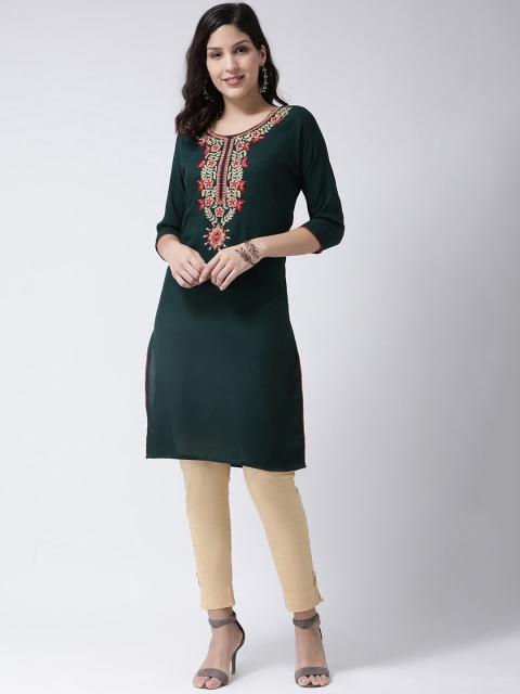

Charitra Women Green Thread Work Kurta
