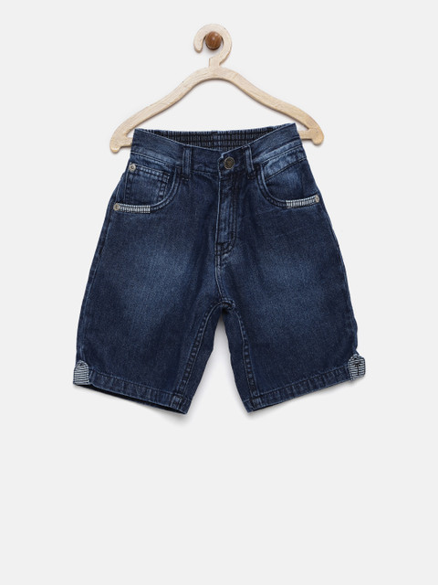 

Palm Tree Boys Blue Washed Regular Fit Denim Shorts