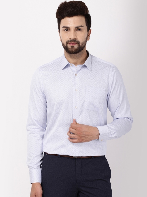 

Blackberrys Men White Opaque Printed Formal Shirt