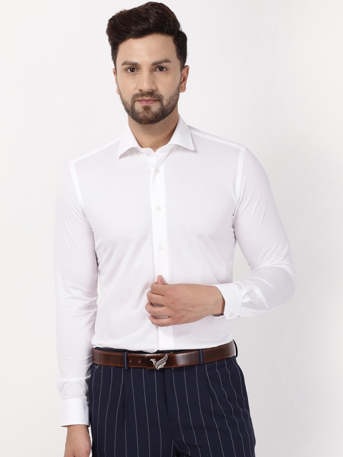 

Blackberrys Men White Slim Fit Opaque Formal Shirt