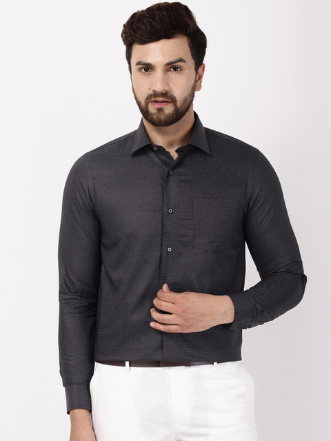 

Blackberrys Men Black Slim Fit Opaque Formal Shirt