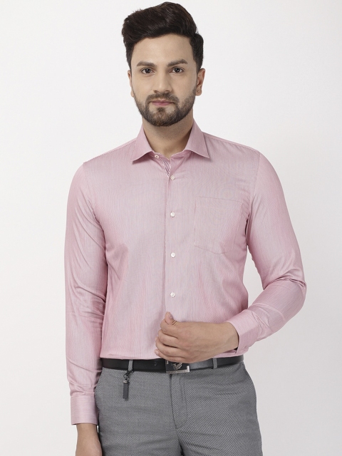 

Blackberrys Men Red Skinny Fit Micro Checks Opaque Checked Formal Shirt