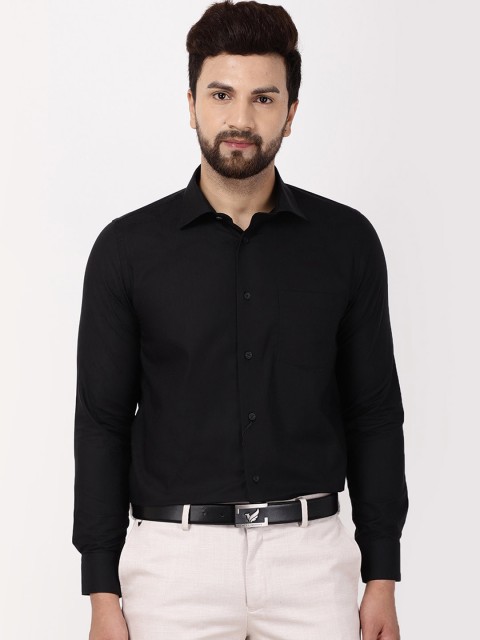 

Blackberrys Men Black Slim Fit Opaque Formal Shirt