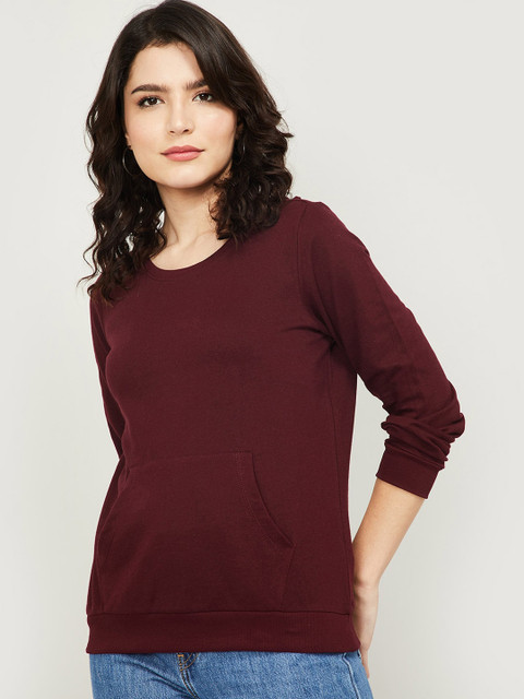 

Fame Forever by Lifestyle Women Burgundy Sweatshirt