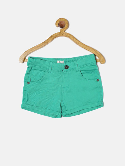 

Palm Tree Girls Blue Solid Regular Fit Shorts