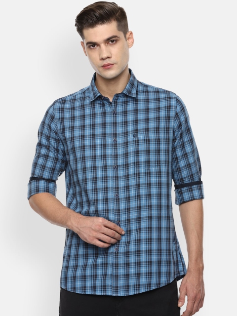 

Van Heusen Sport Men Blue Slim Fit Opaque Checked Casual Shirt