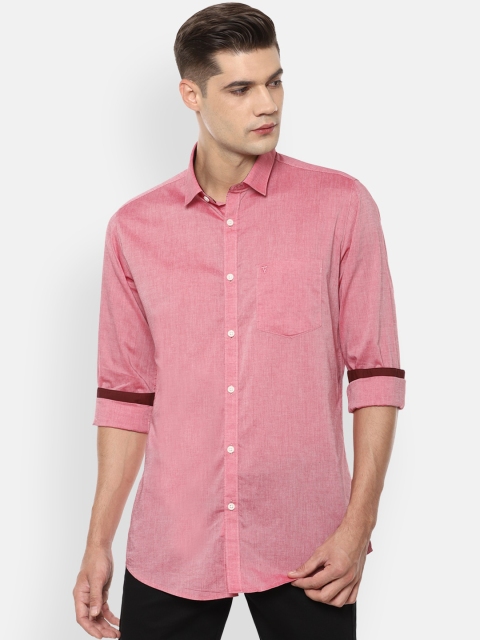 

Van Heusen Sport Men Pink Slim Fit Opaque Pure Cotton Casual Shirt