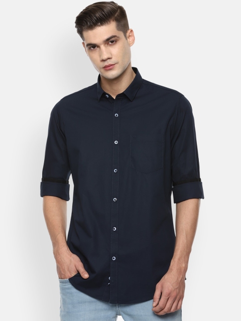 

Van Heusen Sport Men Navy Blue Slim Fit Opaque Casual Shirt