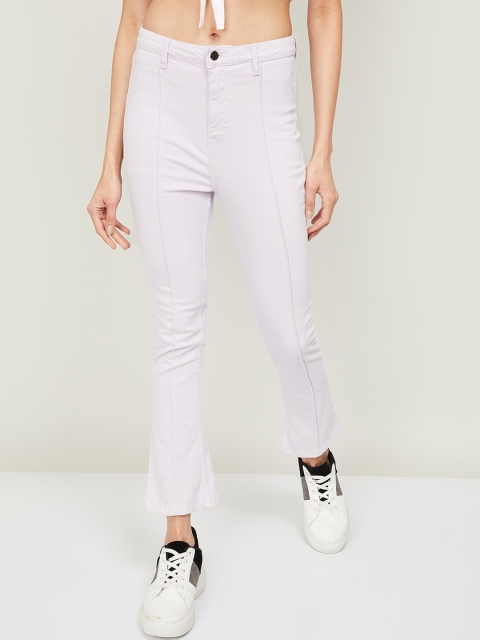 

Ginger by Lifestyle Women Purple Solid Bootcut Jeans
