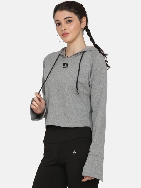 

Aesthetic Bodies Women Grey Hooded Sweatshirt