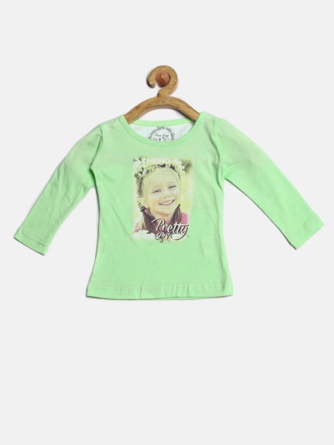 

Palm Tree Girls Green Printed T-shirt