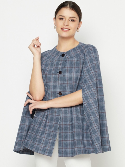 

Owncraft Women's Multicolored Check Cape, Multi
