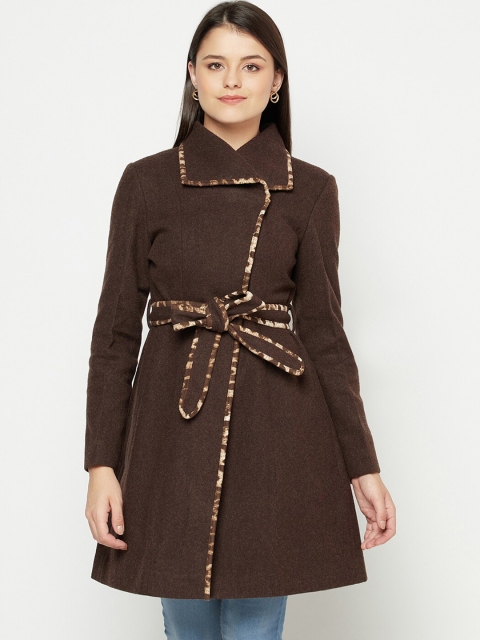 

Owncraft Women Brown Solid Wool Coat