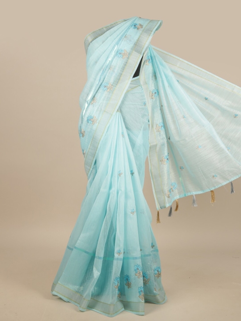 

Pothys Blue Floral Printed Saree