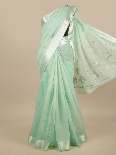 

Pothys Green Ethnic Motifs Printed Saree