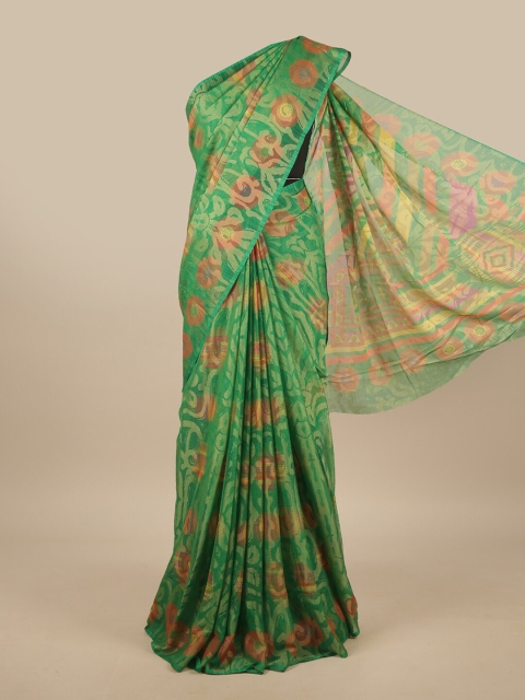 

Pothys Green & Red Floral Saree