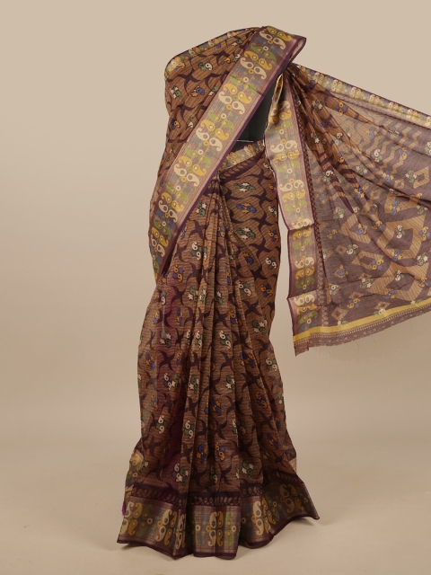 

Pothys Brown & Beige Ethnic Motifs Saree