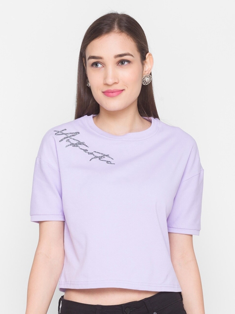 

ZOLA Purple Regular Crop Top