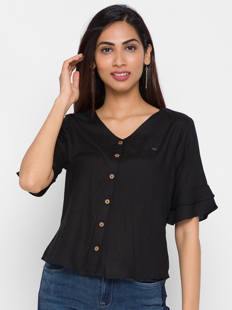 

ZOLA Black Shirt Style Top