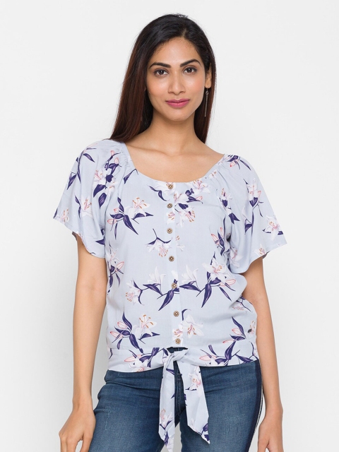 

ZOLA Grey Floral Regular Top