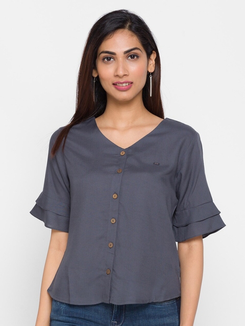 

ZOLA Grey Shirt Style Top