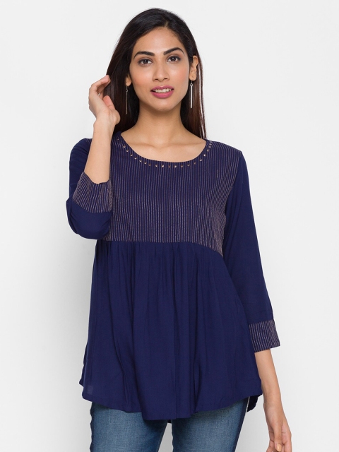 

ZOLA Blue A-Line Longline Top