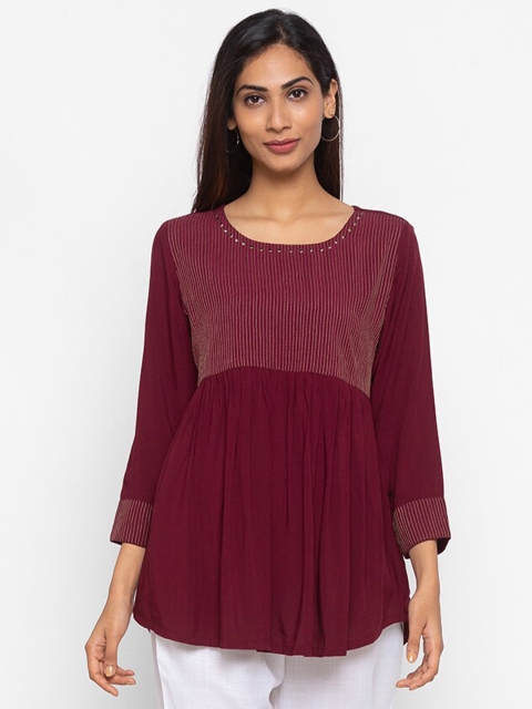 

ZOLA Maroon A-Line Top