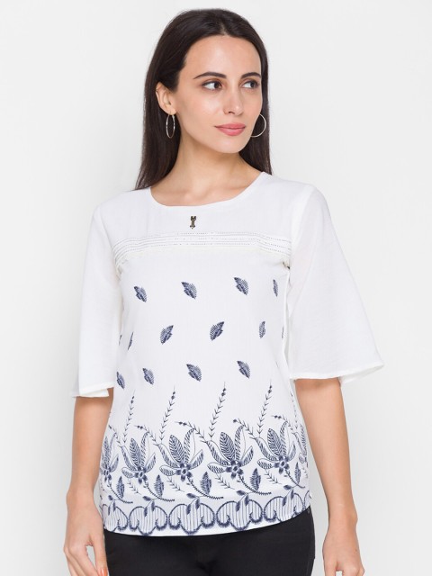 

ZOLA White Floral Regular Top