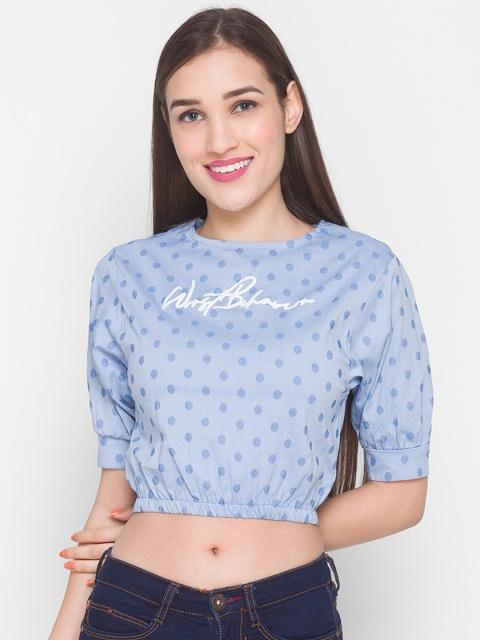 

ZOLA Woman Blue Regular Crop Top
