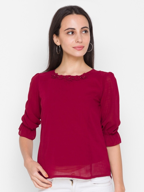 

ZOLA Woman Maroon Regular Top
