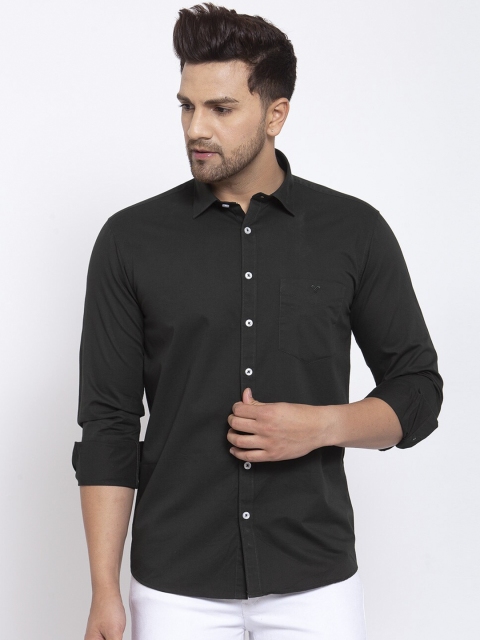 

Canstol Men Black Opaque Casual Shirt