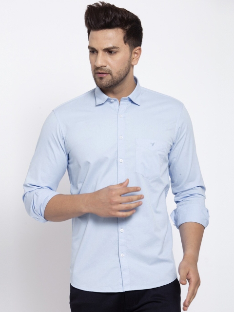 

Canstol Men Blue Opaque Casual Shirt