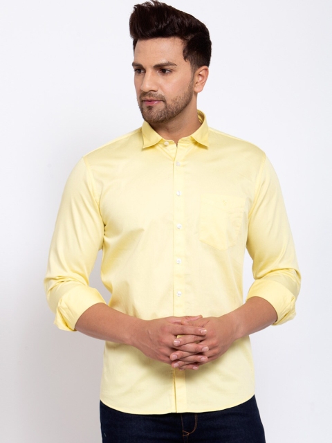 

Canstol Men Yellow Opaque Casual Shirt