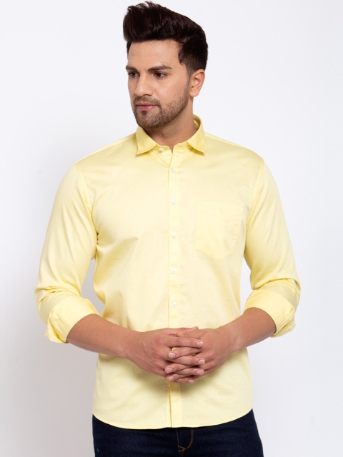 

Canstol Men Yellow Opaque Casual Shirt