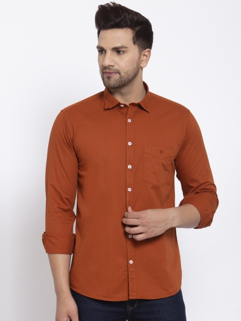 

Canstol Men Bronze-Toned Opaque Casual Shirt