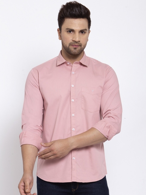 

Canstol Men Peach-Coloured Opaque Casual Shirt