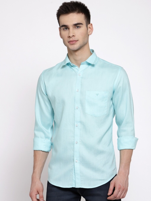 

Canstol Men Sea Green Opaque Casual Shirt