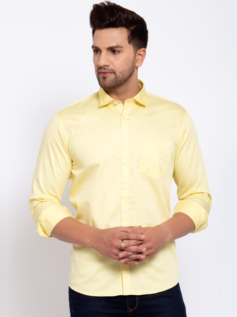 

Canstol Men Yellow Opaque Casual Shirt