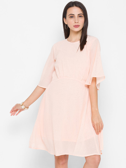 

ZOLA Peach-Coloured Chiffon Dress