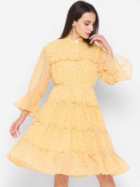 

ZOLA Yellow Chiffon Dress