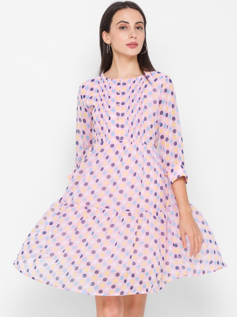 

ZOLA Pink Floral Chiffon Dress