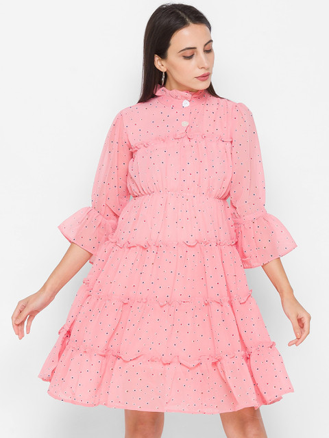 

ZOLA Pink Chiffon Dress