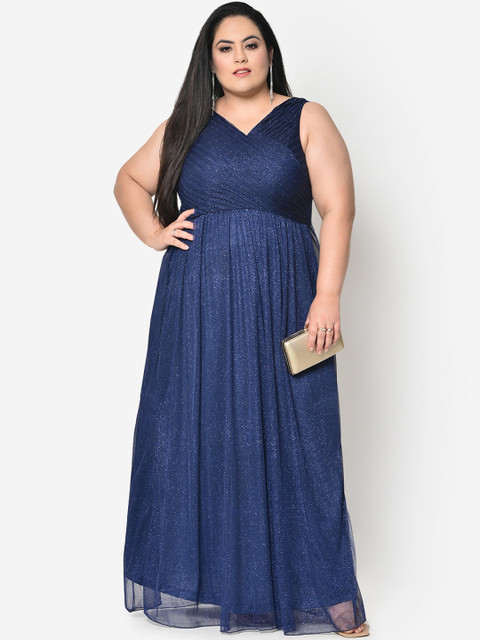 

wild U Blue Net Maxi Dress