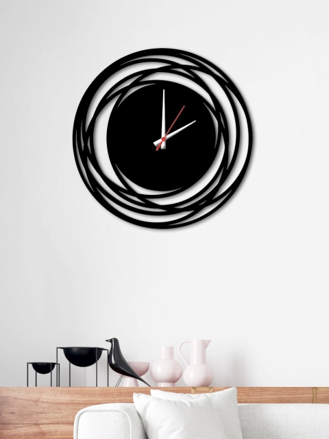 

WALLMANTRA Black Contemporary Wall Clock