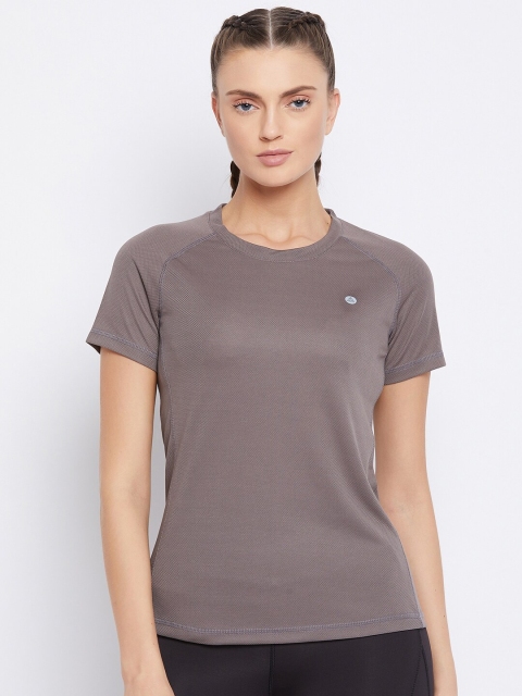 

ATHLISIS Women Taupe Training or Gym T-shirt