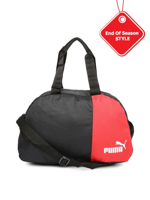 

PUMA Unisex Black & Red B R Holdall Duffel Bag