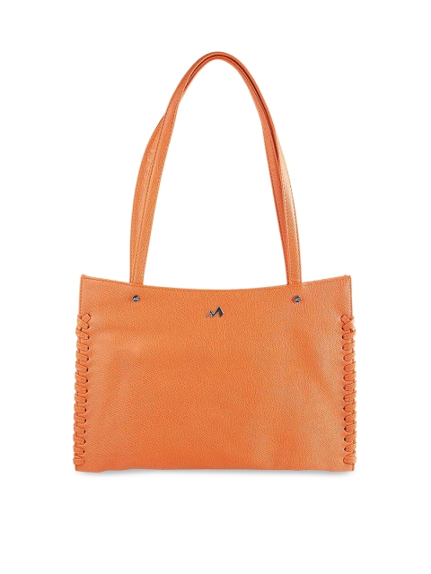 

Metro Orange Textured PU Structured Shoulder Bag