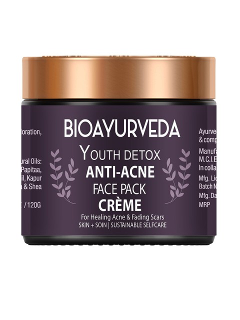 

BIOAYURVEDA Detox Anti-Acne Face Pack Cream - 120 g, Purple