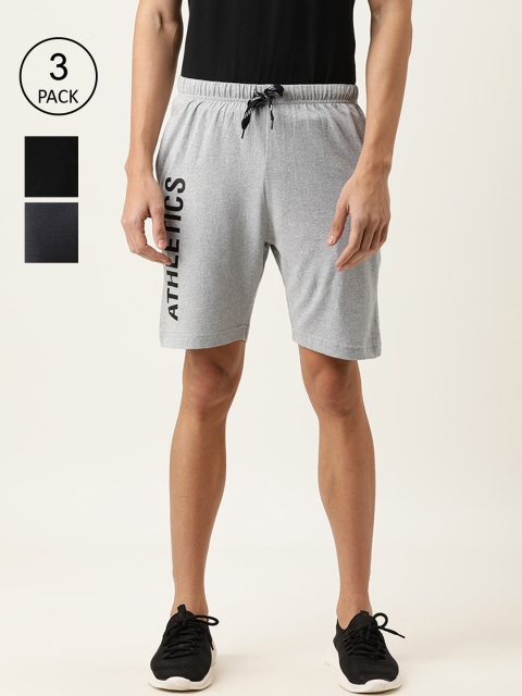 

Urban Dog Men Pack of 3 Printed Regular Shorts, Grey
